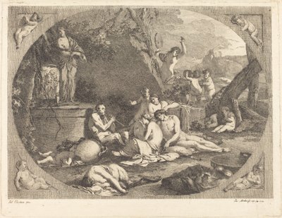 bachchanal autorstwa Jacob Wilhelm Mechau after Giulio Carpioni