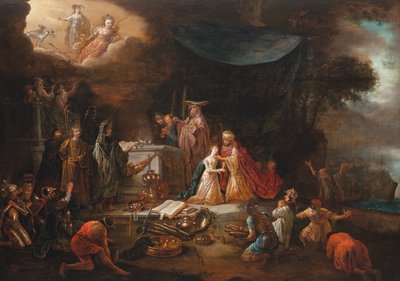Ofiara Ifigenii (olej na panelu) autorstwa Jacob Willemsz de (c.1630 after 1675) Wet
