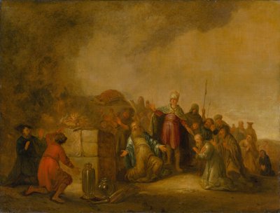 Ofiara Eliasza na Górze Karmel, XVII wiek. autorstwa Jacob Willemsz de Wet the Elder