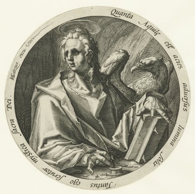 Ewangelista Jan Czterej ewangeliści (tytuł serii) autorstwa Jacob de Gheyn (II) (attributed to)