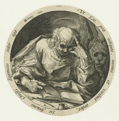 Ewangelista Marek Czterej ewangeliści (tytuł serii) autorstwa Jacob de Gheyn (II) (attributed to)
