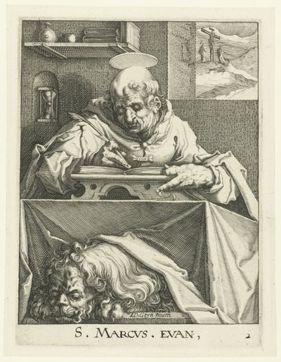 Ewangelista Marek Czterej ewangeliści (tytuł serii) autorstwa Jacob de Gheyn (II) (workshop of)