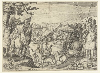 walka jeździecka Szkoła jeździecka (tytuł serii) autorstwa Jacob de Gheyn (II) (workshop of)
