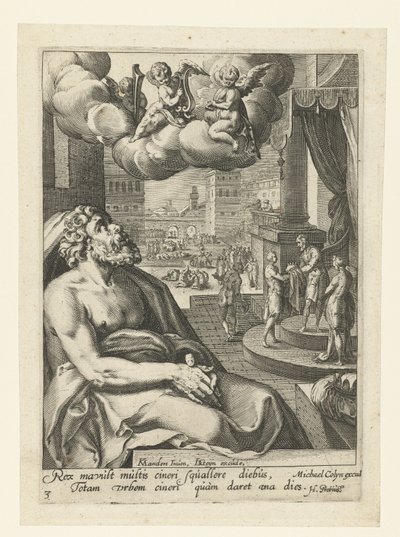 Salomon jako skruszony grzesznik Ośmiu skruszonych grzeszników ze Starego i Nowego Testamentu (tytuł serii) autorstwa Jacob de Gheyn (II) (workshop of)
