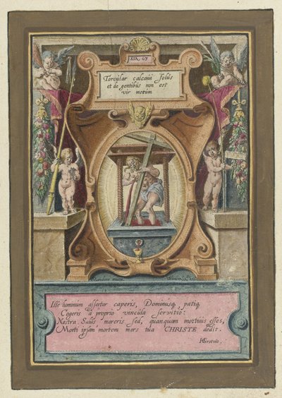 Chrystus w tłoczni wina Męka Chrystusa (tytuł serii) autorstwa Jacob de Gheyn (II)