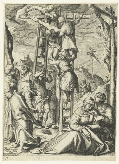 Zdjęcie z krzyża Cierpienie Chrystusa (tytuł serii) autorstwa Jacob de Gheyn (II)