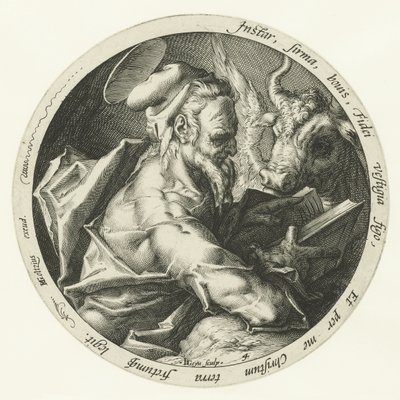 Ewangelista Łukasz Czterej ewangeliści (tytuł serii) autorstwa Jacob de Gheyn (II)