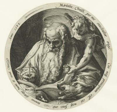 Ewangelista Mateusz Czterej ewangeliści (tytuł serii) autorstwa Jacob de Gheyn (II)
