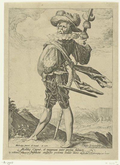 Pułkownik Oficerowie i żołnierze (tytuł serii) autorstwa Jacob de Gheyn (II)