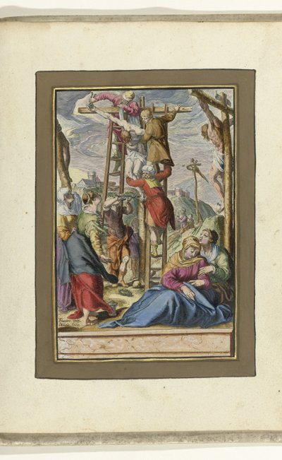 Krzyż biorąc Męka Chrystusa (tytuł serii) autorstwa Jacob de Gheyn (II)
