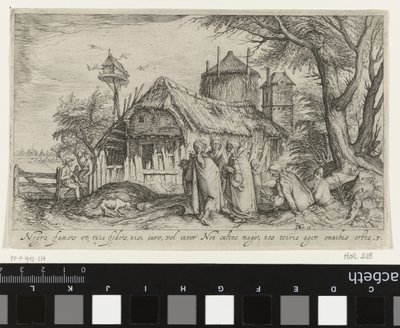 Krajobraz z Romami na farmie Krajobrazy (tytuł serii) autorstwa Jacob de Gheyn (II)