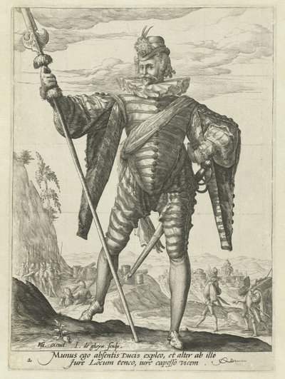 Podpułkownik Oficerowie i żołnierze (tytuł serii) autorstwa Jacob de Gheyn (II)
