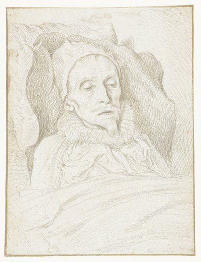 Portret księcia Maurycego na łożu śmierci autorstwa Jacob de Gheyn (II)