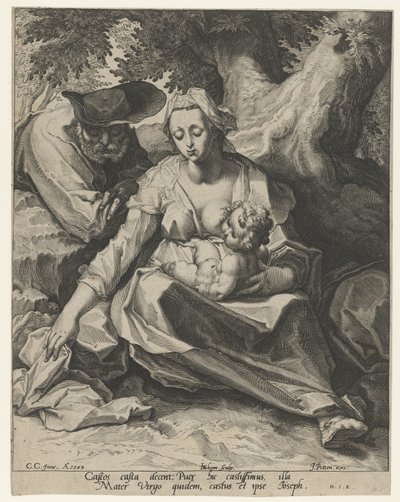 Odpocznij w locie do Egiptu autorstwa Jacob de Gheyn (II)