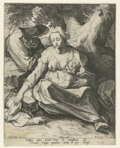 Odpocznij w locie do Egiptu autorstwa Jacob de Gheyn (II)