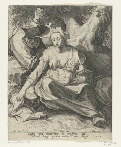 Odpocznij w locie do Egiptu autorstwa Jacob de Gheyn (II)