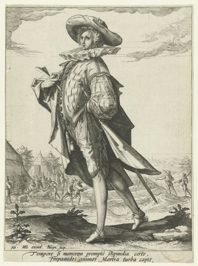 skarbnik Oficerowie i żołnierze (tytuł serii) autorstwa Jacob de Gheyn (II)