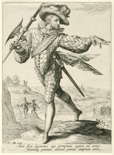 Sierżant Oficerowie i żołnierze (tytuł serii) autorstwa Jacob de Gheyn (II)