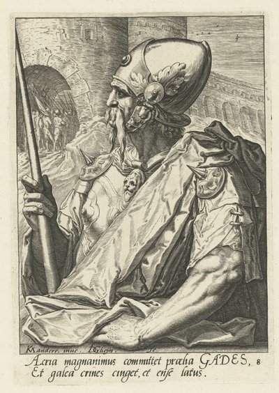 przodek Gad Przodkowie Izraela (tytuł serii) Dwunastu synów Jakuba (tytuł serii) autorstwa Jacob de Gheyn (II)