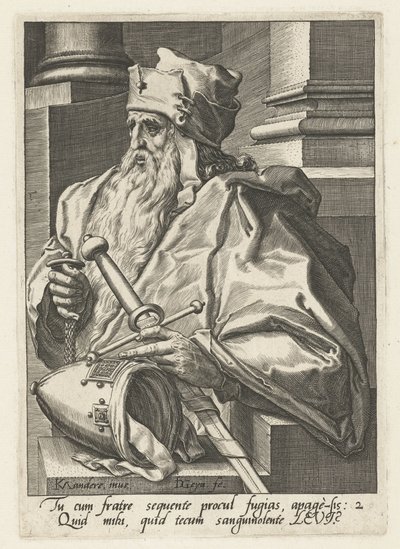 przodek Levi Przodkowie Izraela (tytuł serii) Dwunastu synów Jakuba (tytuł serii) autorstwa Jacob de Gheyn (II)