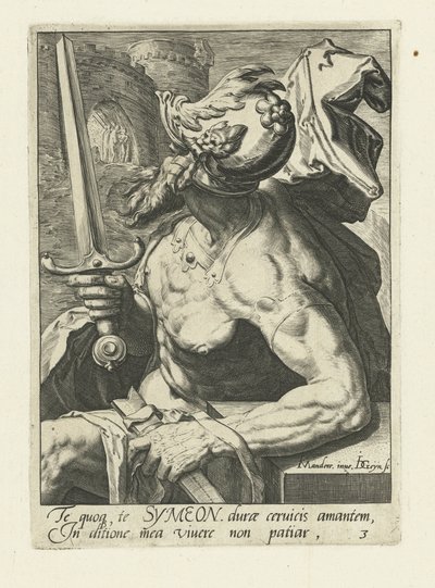 przodek Symeon Przodkowie Izraela (tytuł serii) Dwunastu synów Jakuba (tytuł serii) autorstwa Jacob de Gheyn (II)