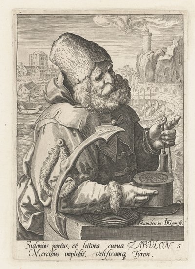 Przodek Zebulon Przodkowie Izraela (tytuł serii) Dwunastu synów Jakuba (tytuł serii) autorstwa Jacob de Gheyn (II)
