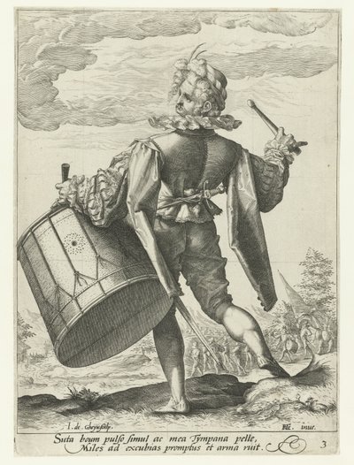 bęben Oficerowie i żołnierze (tytuł serii) autorstwa Jacob de Gheyn (II)