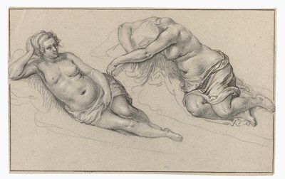Dwa studia nagiej kobiety autorstwa Jacob de Gheyn (II)