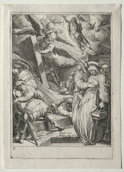 Zestaw pasyjny:  Zmartwychwstanie autorstwa Jacob de Gheyn II
