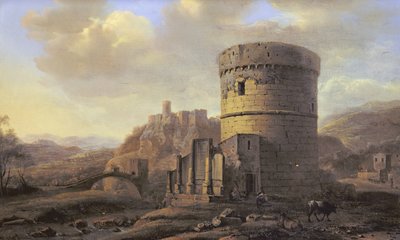 Krajobraz rzymski: grób Cecylii Metelli autorstwa Jacob de Heusch