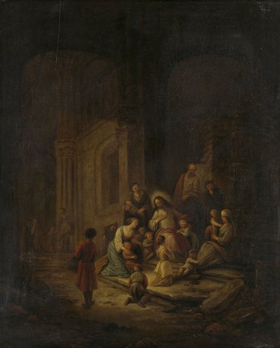 Chrystus błogosławiący małe dzieci autorstwa Jacob de I Wet