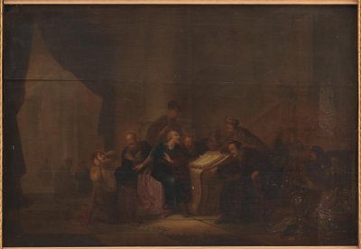 Judasz rzuca srebrniki w świątyni autorstwa Jacob de Wet d.Æ.
