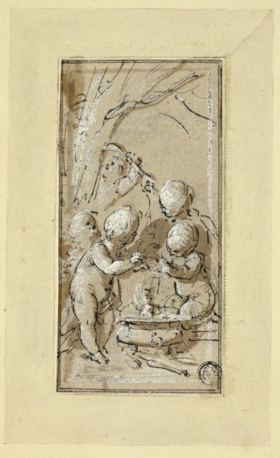 Alegoria zimy autorstwa Jacob de Wit