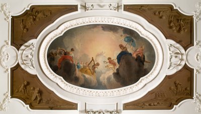 Apollo w otoczeniu dziewięciu muz autorstwa Jacob de Wit