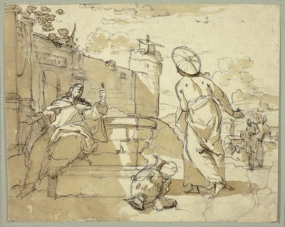Chrystus i Niewiasta Samarii autorstwa Jacob de Wit