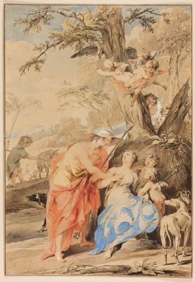 Jowisz i Mnemosyne autorstwa Jacob de Wit