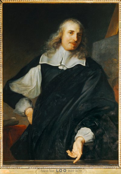 Malarz Michel Corneille le père, rektor Królewskiej Akademii Malarstwa w Paryżu od 1656 roku ... autorstwa Jacob or Jacques van Loo