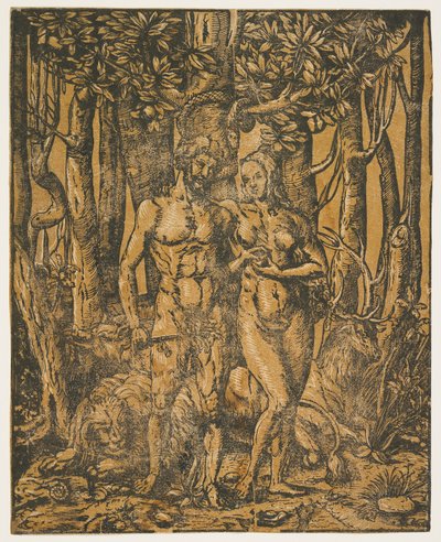 Adam i Ewa, XVI wiek autorstwa Jacob the Elder attr. to Lucius