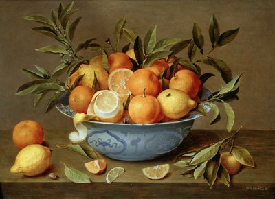 Martwa natura z pomarańczami i cytrynami w porcelanowym naczyniu Wan-Li autorstwa Jacob van Hulsdonck