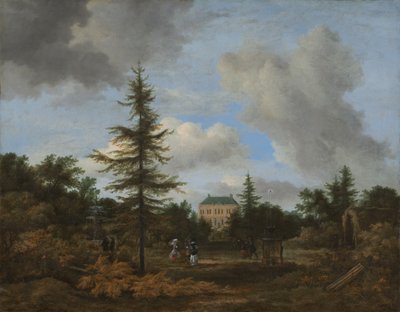 Wiejski dom w parku, ok. 1900 r. 1675. autorstwa Jacob van Ruisdael