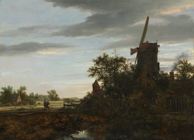 Krajobraz z wiatrakiem, 1646. autorstwa Jacob van Ruisdael