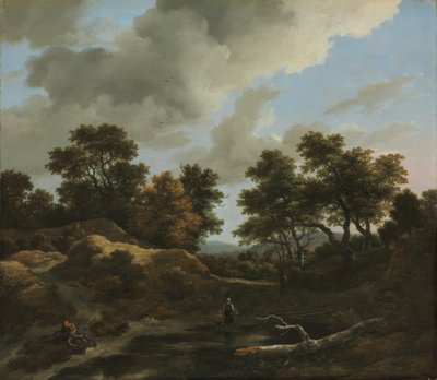 Zalesiony i pagórkowaty krajobraz autorstwa Jacob van Ruisdael