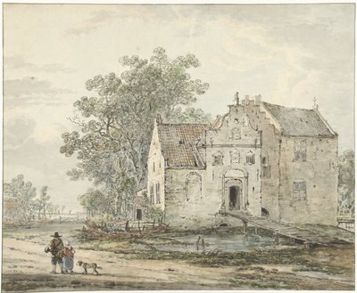 Zamek IJzendoorn w Betuwe autorstwa Jacob van Strij