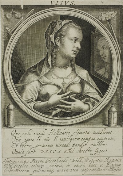 Wzrok, płytka pierwsza z Pięciu zmysłów autorstwa Jacob van der Heyden