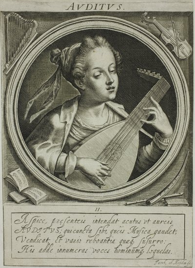 Dźwięk, płyta druga z The Five Senses autorstwa Jacob van der Heyden