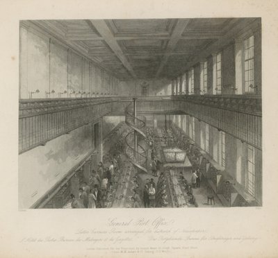 Sala listonoszy zaaranżowana do wysyłki gazet autorstwa Jacob van der Heyden