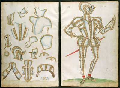 Zbroja dla mojej Lorde Skrope, z „Album elżbietańskiego płatnerza”, 1589 autorstwa Jacobe Halder