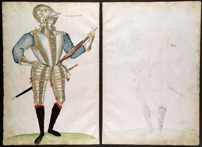 Zbroja dla Sir Johna Smitha, z albumu An Elizabethan Armourers autorstwa Jacobe Halder