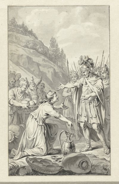 Dawid w Abigail autorstwa Jacobus Buys