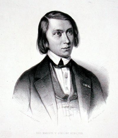 Portret Józefa Hermanusa Verhulsta (1816-91) (rycina) autorstwa Jacobus Everardus Josephus van den (after) Berg